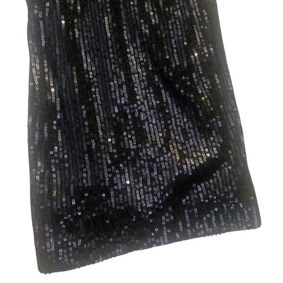 Black Sequined Pants Wide Leg Trousers Size XS Party Evening Dressy Sequins - Picture 2 of 10